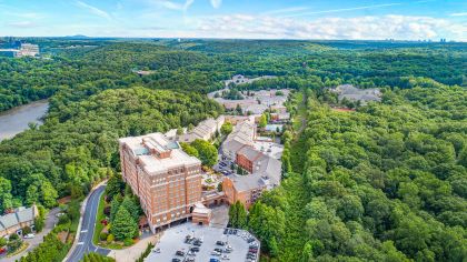 Aerial at MAA Riverside luxury apartment homes in Atlanta , GA