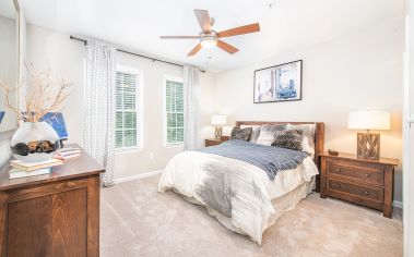 Bedroom at MAA Riverside luxury apartment homes in Atlanta , GA