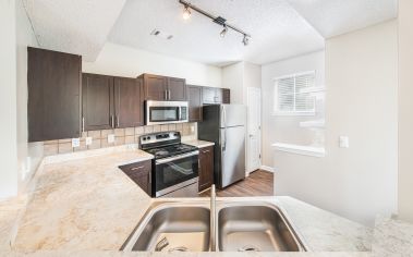 Kitchen at MAA Shiloh luxury apartment homes in Atlanta, GA