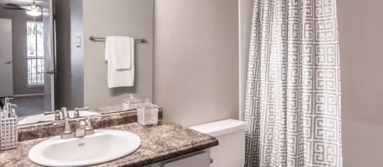 Model Bathroom at MAA Huntington luxury apartment homes in Savannah, GA