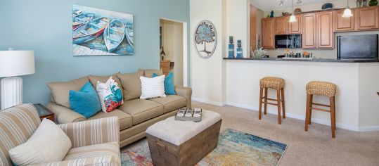 Living Room at Colonial Grand at Godley Lake luxury apartment homes in Savannah, GA