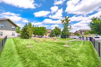 Dog park at MAA Prairie Trace luxury apartment homes in Overland Park, KS