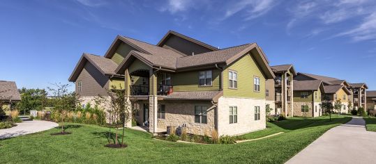 Exterior at Ranch at Prairie Trace luxury apartment homes in Overland Park Kansas City, KS