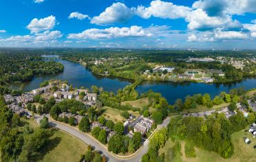 Aerial at MAA Lakepointe luxury apartment homes in Lexington, KY