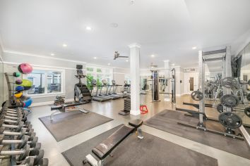 Fitness center at MAA Denton Pointe luxury apartment homes in Kansas City, MO