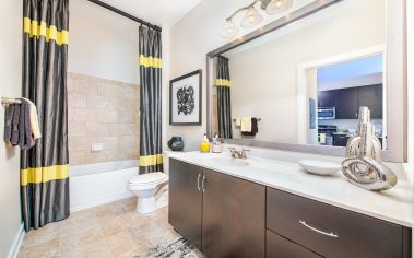 Studio bathroom at MAA 1225 luxury apartment homes in Charlotte, NC