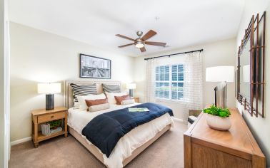 Bedroom at MAA Ballantyne luxury apartment homes in Charlotte, NC