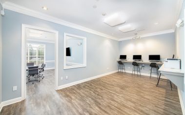 Business center at MAA Ballantyne luxury apartment homes in Charlotte, NC