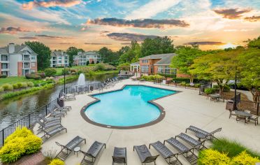 Aerial Pool at MAA Beverly Crest in Charlotte, NC