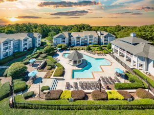 Pool at MAA Chancellor Park luxury apartment homes in Charlotte, NC