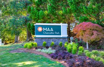 Signage at MAA Chancellor Park luxury apartment homes in Charlotte, NC