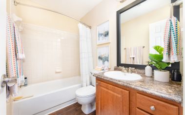 Bathroom at MAA Fifty One luxury apartment homes in Charlotte, NC