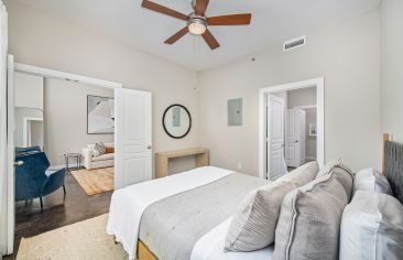 Bedroom at MAA Gateway luxury apartment homes in Charlotte, NC