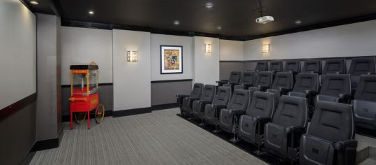 Movie Theater at MAA Legacy Park luxury apartment homes in Charlotte, NC