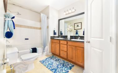 Bathroom at MAA Matthews Commons luxury apartment homes in Charlotte, NC