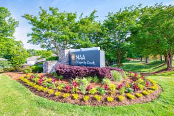 Signage at MAA Prosperity Creek luxury apartment homes in Charlotte, NC