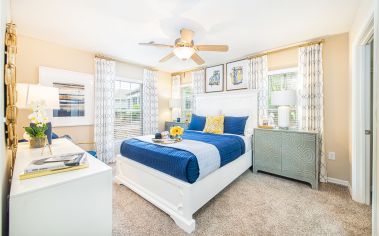 Bedroom at MAA Prosperity Creek luxury apartment homes in Charlotte, NC