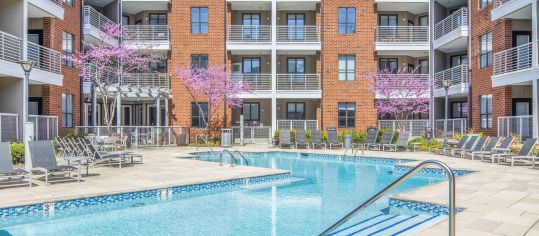 Pool at MAA South Line luxury apartment homes in Charlotte, NC