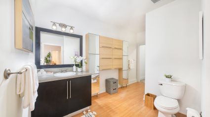 Bathroom at MAA South Line luxury apartment homes in Charlotte, NC