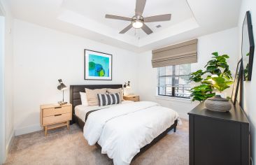 Bedroom at MAA South Line luxury apartment homes in Charlotte, NC