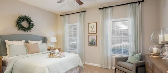 Bedroom at MAA South Park luxury apartment homes in Charlotte, NC