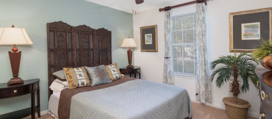 Model Bedroom at MAA South Tryon luxury apartment homes in Charlotte, NC