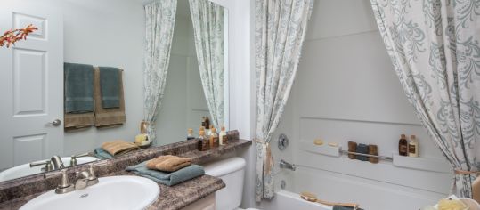 Model Bathroom at MAA South Tryon luxury apartment homes in Charlotte, NC