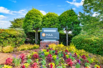 Signage at MAA University Lake at University luxury apartment homes in Charlotte, NC