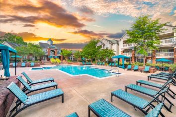 Pool at MAA Research park luxury apartment homes in Durham, NC
