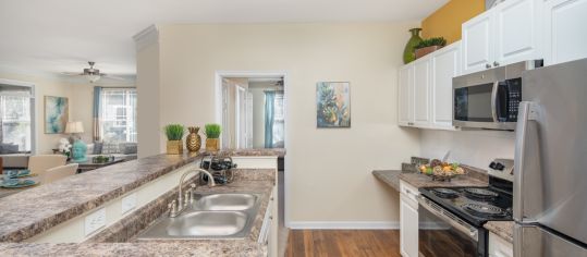 Kitchen  at MAA Research Park luxury apartment homes in Durham, NC