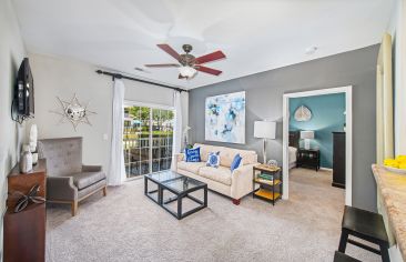 Living room at MAA Beaver Creek in Raleigh, NC