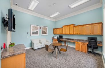 Business center at MAA Brierdale luxury apartment homes in Raleigh, NC