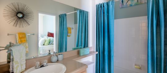 Model Bathroom2 at Colonial Grand at Crabtree Valley luxury apartment homes in Raleigh, NC