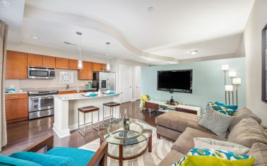 Living Room at MAA Hue luxury apartment homes in Raleigh, NC