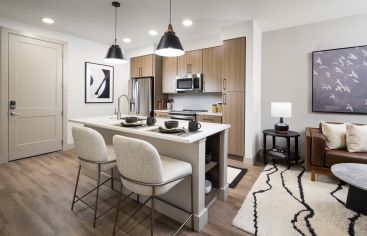 Kitchen at MAA Nixie Luxury apartment homes in Durham, NC