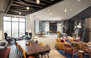 Clubroom at MAA Nixie luxury apartment homes in Durham, NC