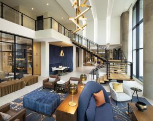 Lobby at MAA Nixie luxury apartment homes in Durham, NC
