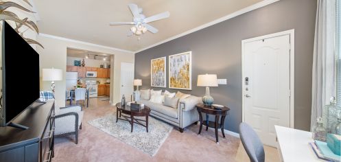 Model Unit Living Room at MAA Providence in Raleigh, NC