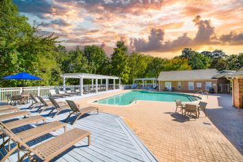 Pool at MAA Trinity luxury apartment homes in Raleigh, NC