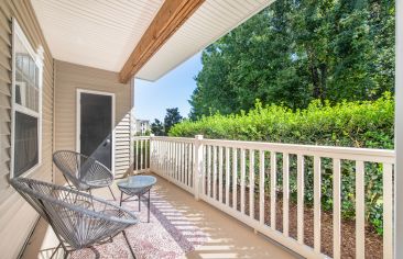 Balcony at MAA Trinity luxury apartment homes in Raleigh, NC