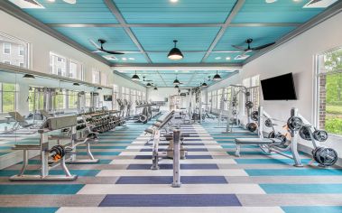 Fitness center at MAA Wade Park luxury apartment homes in Raleigh, NC