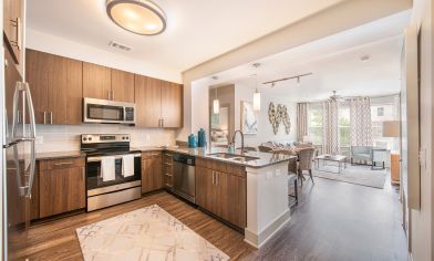 Kitchen at MAA Wade Park luxury apartment homes in Raleigh, NC