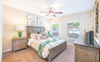 Bedroom at MAA Commerce Park luxury apartment homes in Charleston, SC