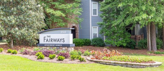 Entrance at The Fairways luxury apartment homes in Columbia, SC