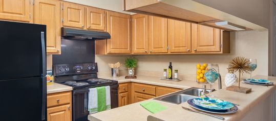 Kitchen 1 at The Fairways luxury apartment homes in Columbia, SC