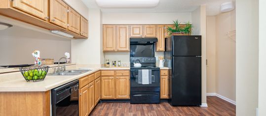 Kitchen 2 at The Fairways luxury apartment homes in Columbia, SC