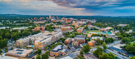 Aerial view at MAA Greene luxury apartment homes in Greenville , SC 