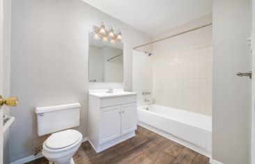 Bathroom at MAA Haywood luxury apartment homes in Greenville, SC