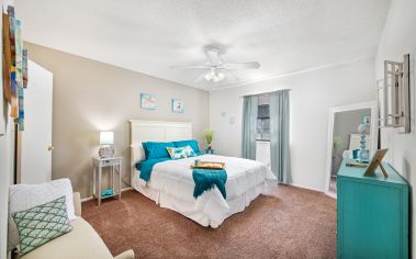 Bedroom at MAA Howell Commons luxury apartment homes in Greenville, SC