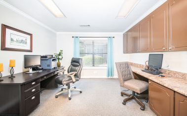 Business center at MAA Park Place luxury apartment homes in Greenville, SC